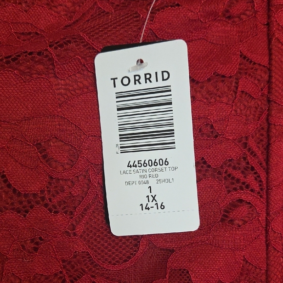 Torrid Lace Bustier in Rich Burgundy - Picture 3 of 3